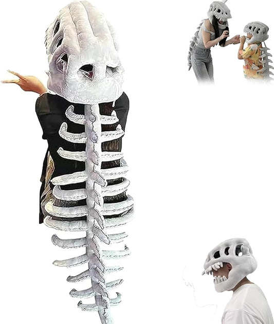 Spinosaurus Plush Dino Outfit, Spinosaurus Plush Costume, Halloween Fun Dinosaur Costume-3D Skeleton Design