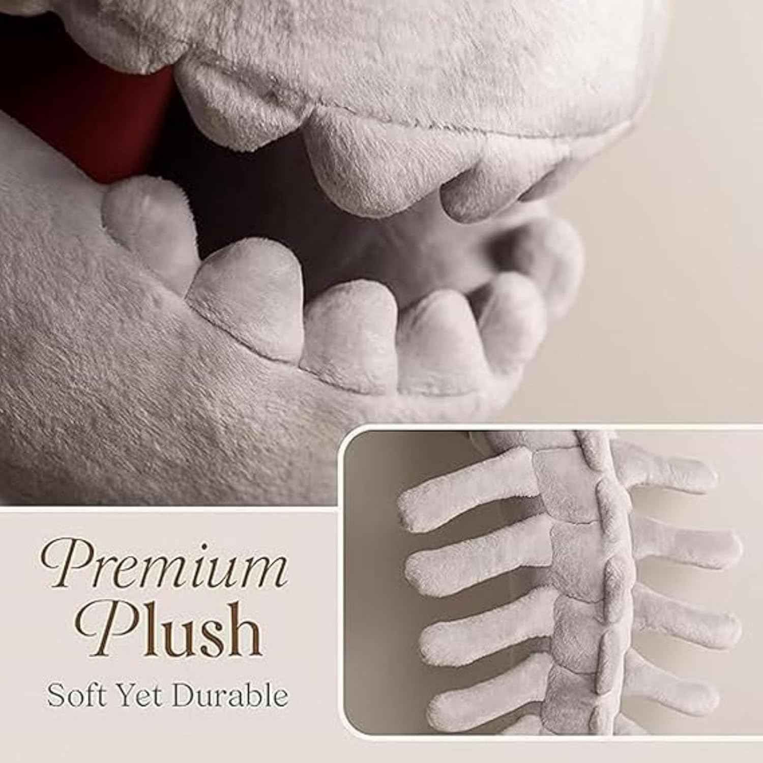 Spinosaurus Plush Dino Outfit, Spinosaurus Plush Costume, Halloween Fun Dinosaur Costume-3D Skeleton Design