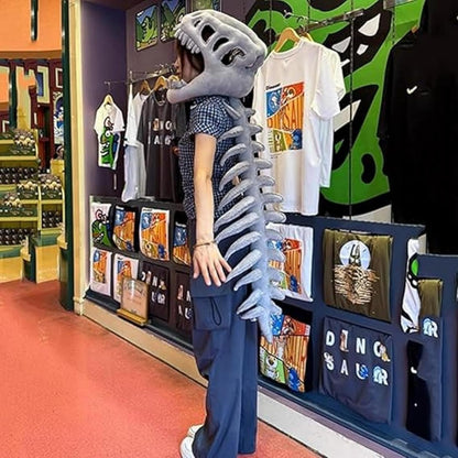 Spinosaurus Plush Dino Outfit, Spinosaurus Plush Costume, Halloween Fun Dinosaur Costume-3D Skeleton Design