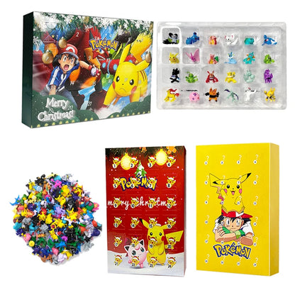 Unwrap Joy with the Pokemon Advent Calendar Box - 24 Random Collectible Pikachu & Charizard Action Figures for Kids' Christmas & Halloween Fun!