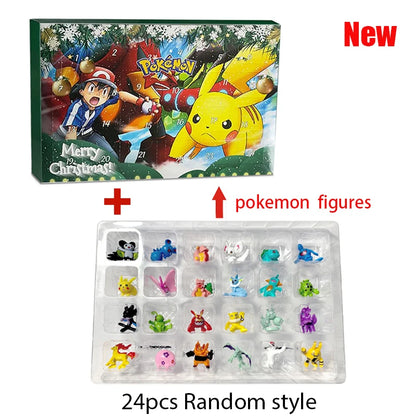 Unwrap Joy with the Pokemon Advent Calendar Box - 24 Random Collectible Pikachu & Charizard Action Figures for Kids' Christmas & Halloween Fun!