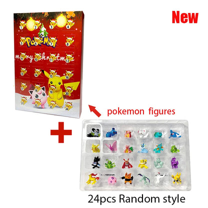 Unwrap Joy with the Pokemon Advent Calendar Box - 24 Random Collectible Pikachu & Charizard Action Figures for Kids' Christmas & Halloween Fun!
