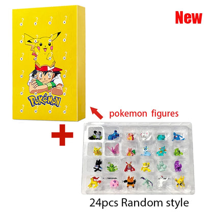 Unwrap Joy with the Pokemon Advent Calendar Box - 24 Random Collectible Pikachu & Charizard Action Figures for Kids' Christmas & Halloween Fun!